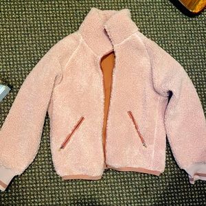 Blush Pink Small Teddy Jacket — Warm & Lined